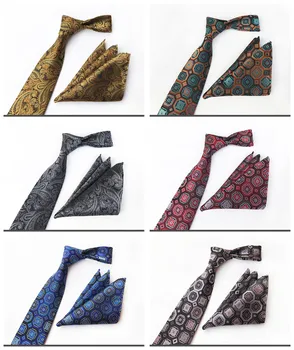 

Fashion Explosion Elegant Elegant Men's Tie Pocket Towel Set Unique Design Fashion Retro Men's Tie Handkerchief Accessories Set