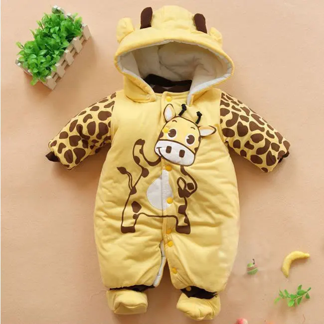 

Winter Baby Boys Girls Romper Clothing For Babies Cute Animals Cartoon Thicken Warm Jumpsuits Costume Newborn Mameluco Bebes