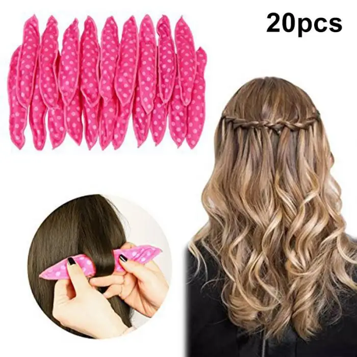 20Pcs Flexible Hair Curlers DIY Foam Sponge Curly Hair Styling Tools Kit-MS