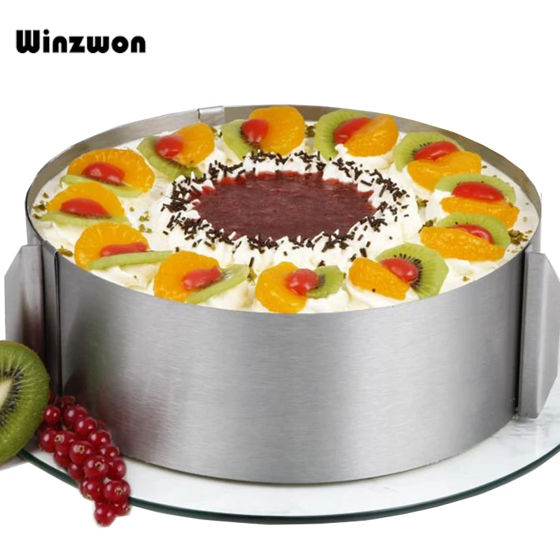 6-8" Adjustable Round Mousse Mould Cake Steel Pastry Mold Ring E0T7 