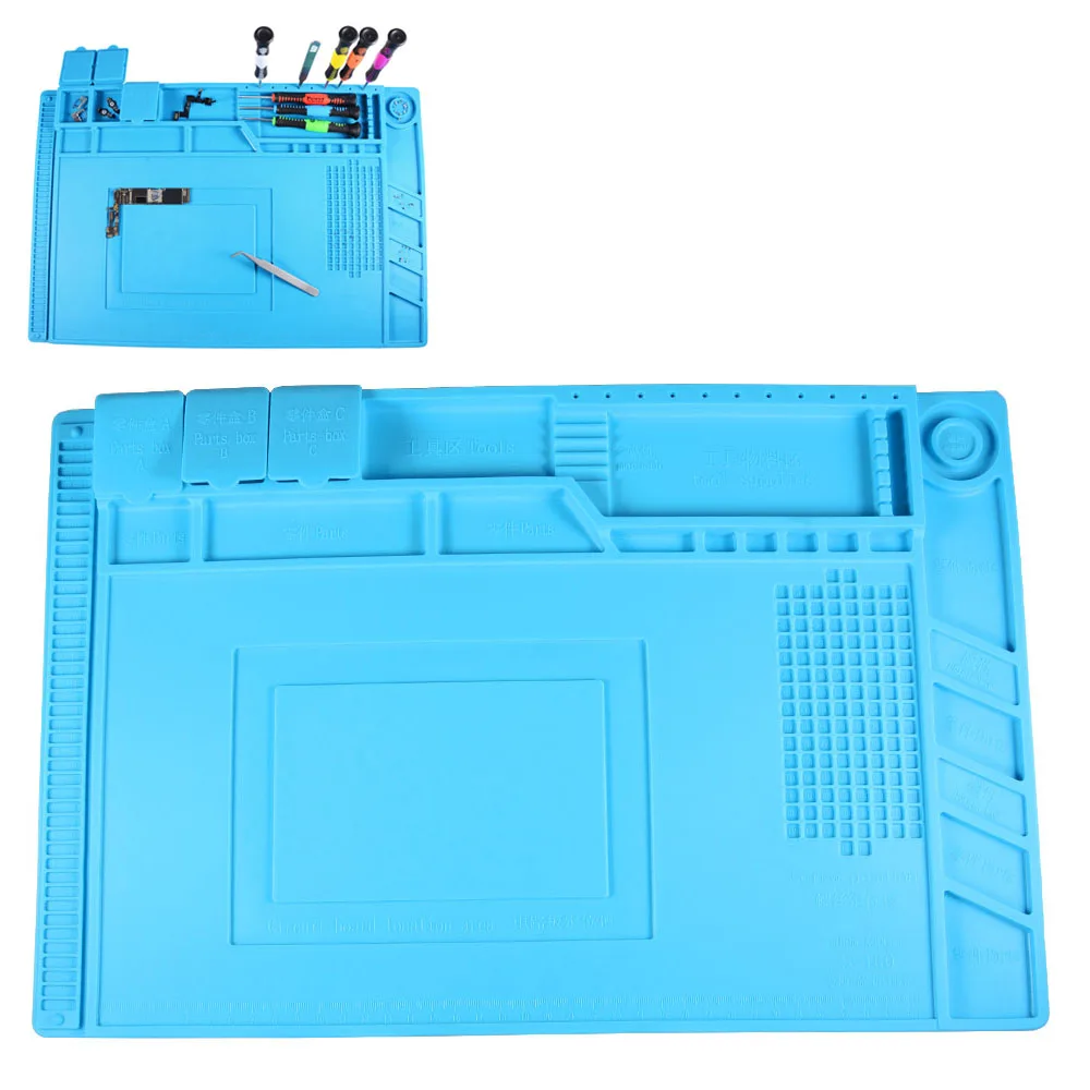 

45*30cm Magnetic Heat Insulation Pad High Temperature Resistant Soldering Mat Silicone Station for Phone Tablet Repair