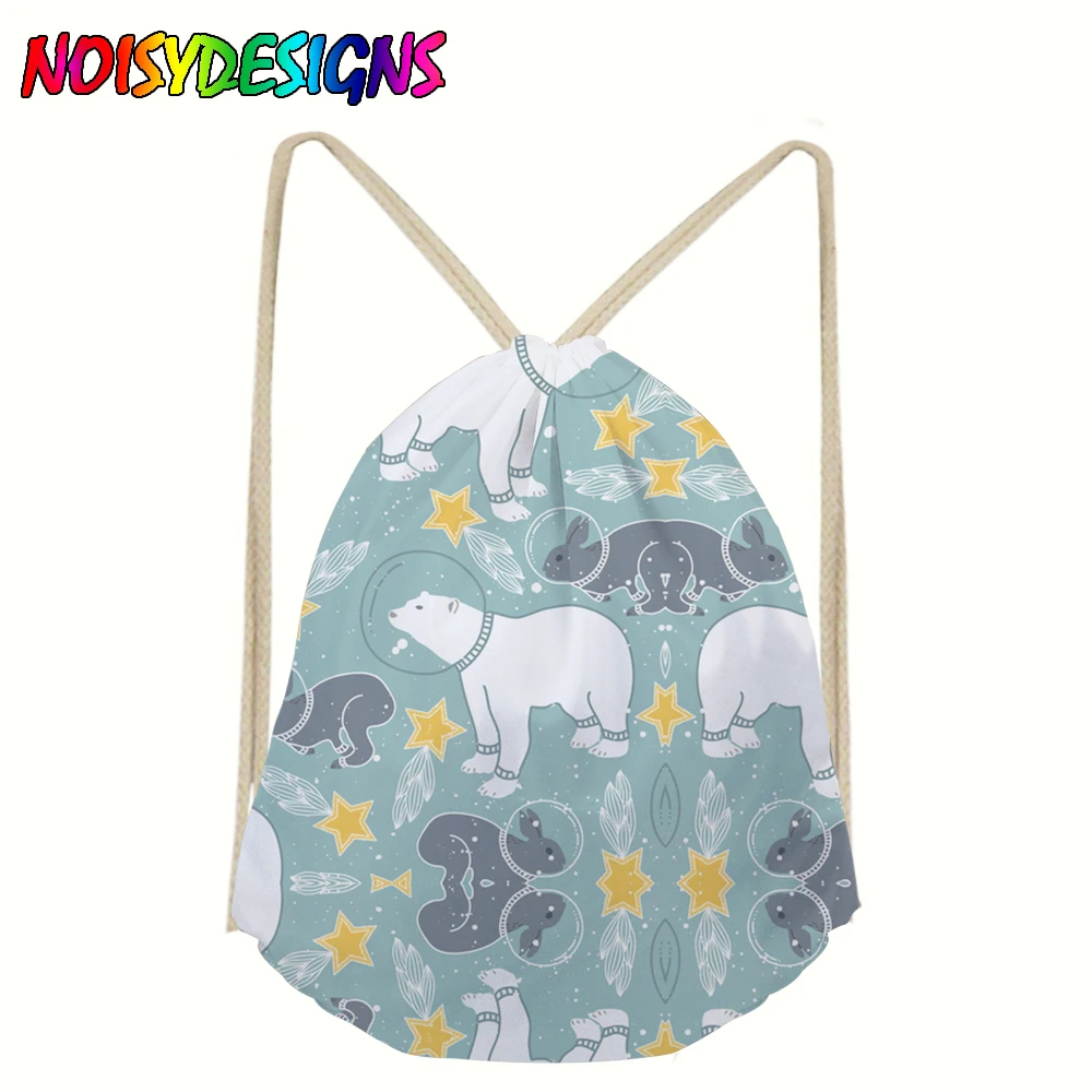 

NOISYDESIGNS Backpack Shopping Women Space Galaxy Universe Doodle Designs Drawstring Bagpack Teen Boys Cotton Worek Sznurek