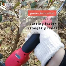 Free shipping Cordless Electric Pruning Shear, two battery for 7hours working