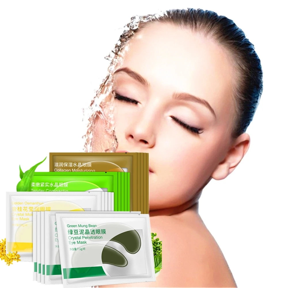 

100% Nature 4pairs 8pcs Crystal Collagen Eye Mask Dark Circle Remover Anti-Wrinkle