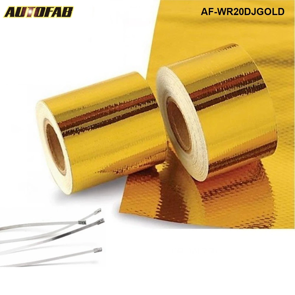 

2"x5 Meter Reflect-A-Gold Tape Performance Heat Protection Tape/Barrier New Arrival Best For Honda civic AF-WR20DJGOLD