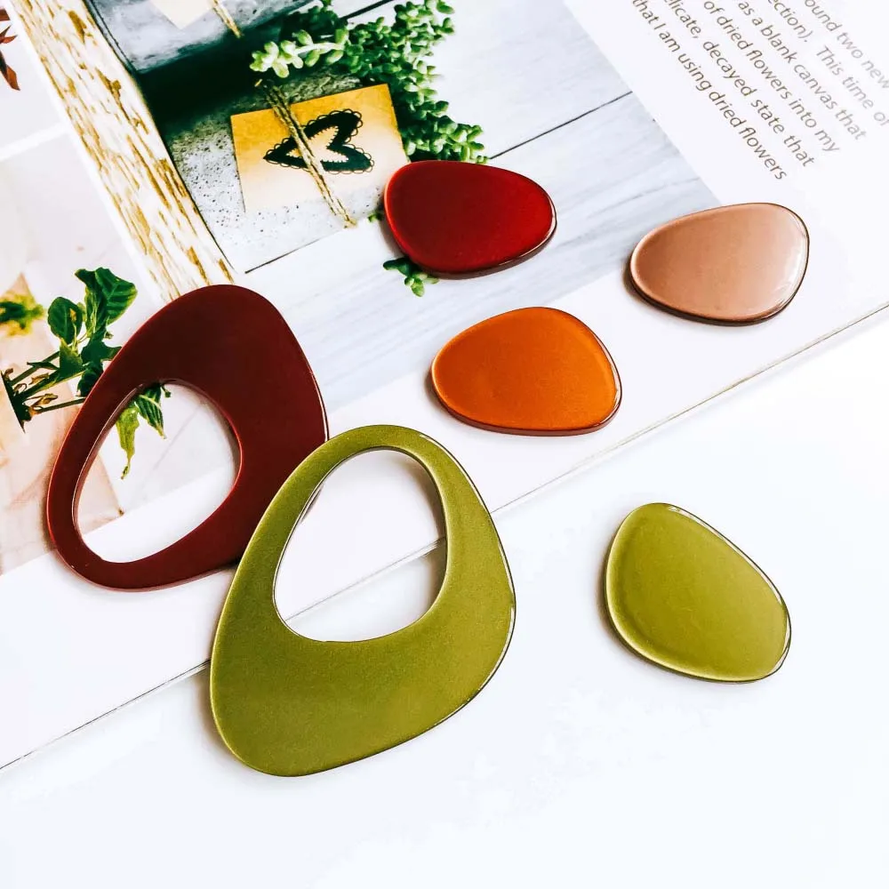 

ZEROUP Irregular Resin Acrylic Plastic Eardrop Diy Material Pendant Necklace Earring Accessories Charms Jewelry Component 10pcs