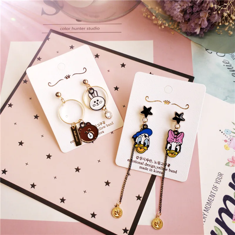 

Korea Handmade Cute Alloy Cartoon Duck Bear Women Drop Earring Bangle Earrings Fashion Jewelry Accessories-JQDPER052D5