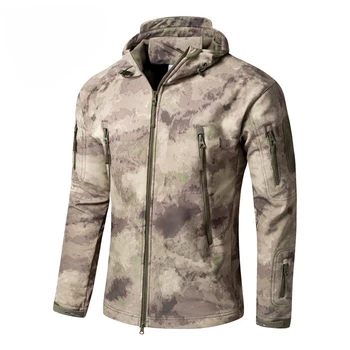 

ATACS Men's Outdoor Hunting Soft Shell Waterproof Tactical Fleece Lined Jackets Plus Size