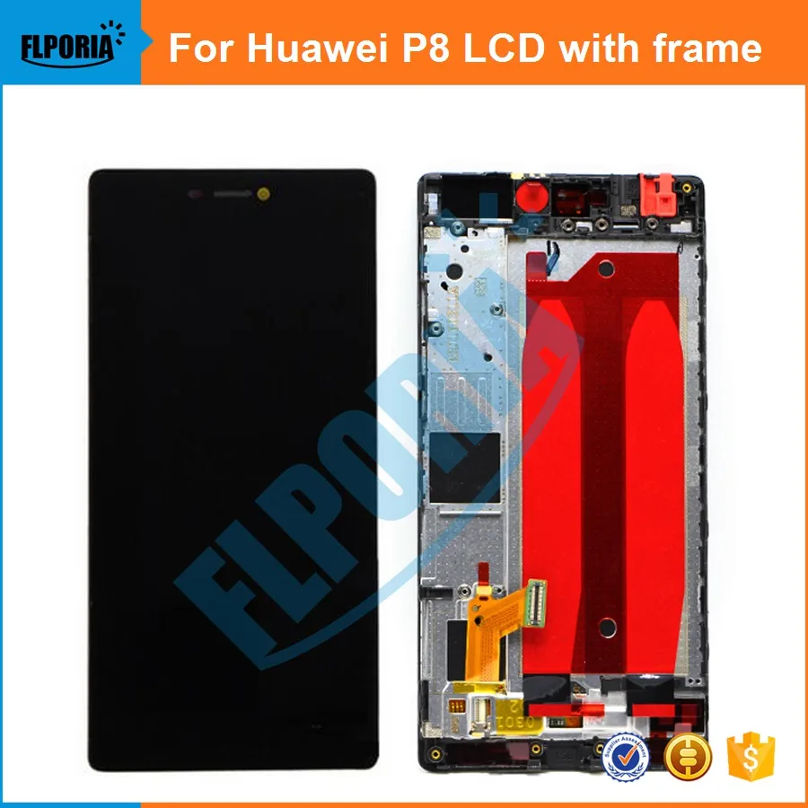 

5PCS For Huawei P8 Top Quality Lcd Assembly LCD Digitizer Touch Screen Complete With Frame