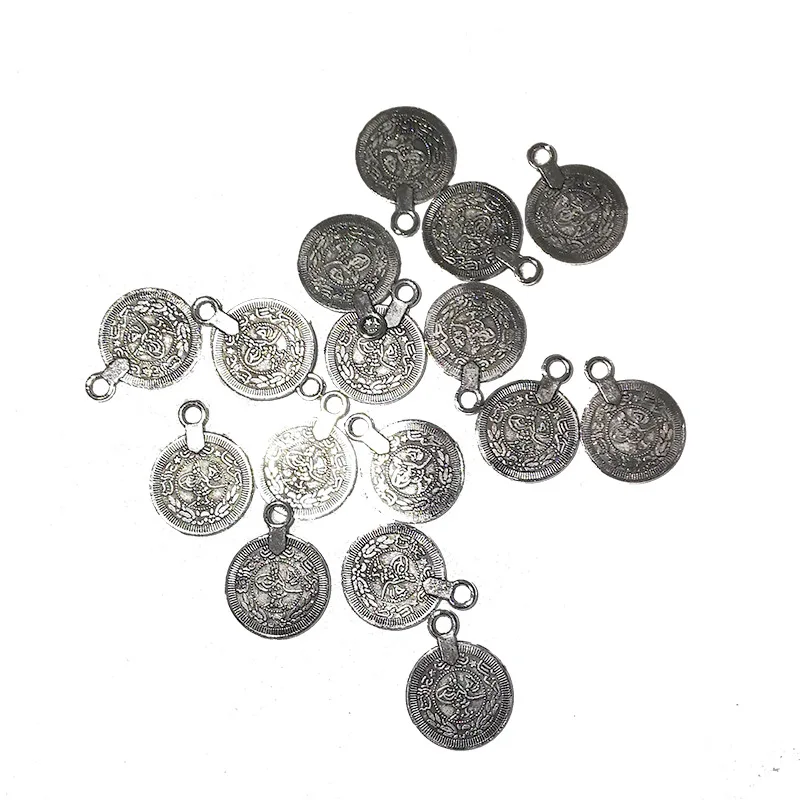 

Bohemian Gypsy Silver Coins Pendant Tribal Charms Indian Statement Coin Necklace Accessories Coins Tassel Jewelry Finding