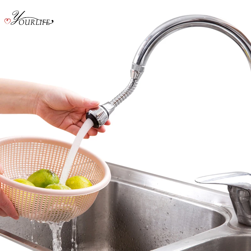 OYOURLIFE 1pc Creative Rotating Faucet Extender Shower Head Tap Filtration Water-Saving Tool Kitchen Bathroom Accessories