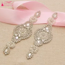 Прозрачный кристалл, Свадебный ремень 17 см x 5 см Свадебный ремень без ленты ремень безопасности pedreria Свадебные аксессуары ZA033