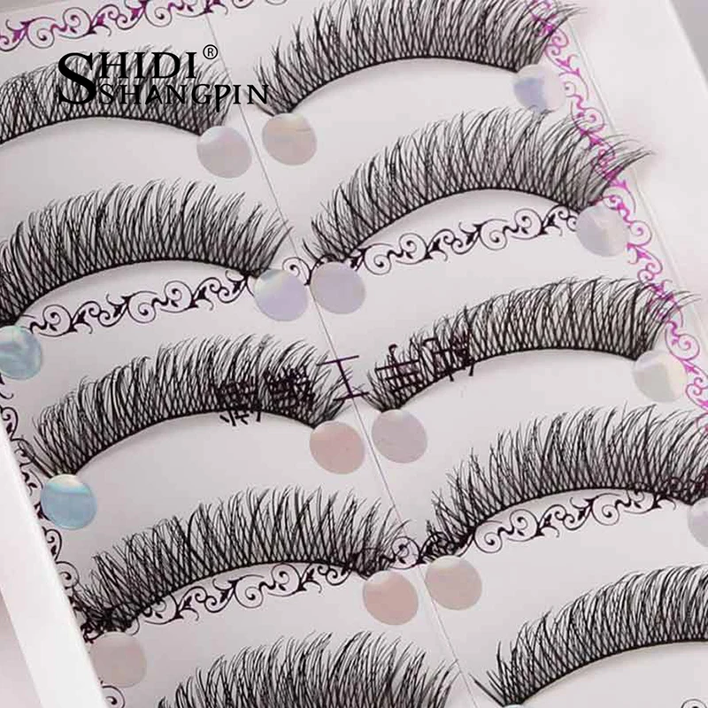 

5 Pairs Makeup Maquiagem False Fake Eyelashes Natural Handmade Cross Soft Eyelashes Extensions Beauty Makeup Tools #AC-19