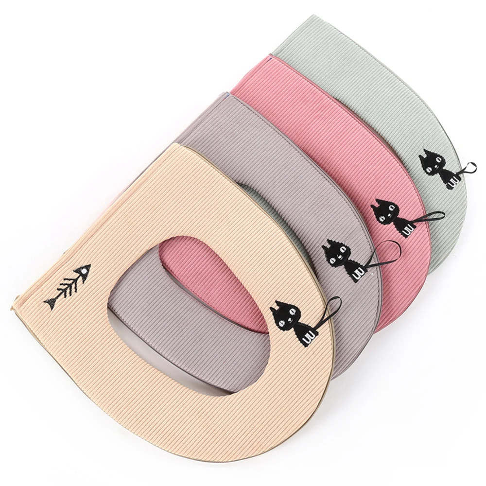 

Warm Soft Toilet Seat Covers Cartoon Bathroom Soft Closestool Washable Toilet Seat Lid Top Cover Pad Mat Handle Zipper Type 2018