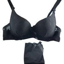 Сексуальное женское нижнее белье, сатиновый принт, бант, кружево, вышивка, бюстгальтер, пуш-ап, наборы/трусики, размер чашки B 32 34 36