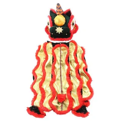 Китайский стиль танцевальный костюм льва Одежда для собак Французский бульдог трансформированный Pet Пальто Четыре Ноги Забавный Косплей Одежда для домашних животных 10A - Цвет: Цвет: желтый