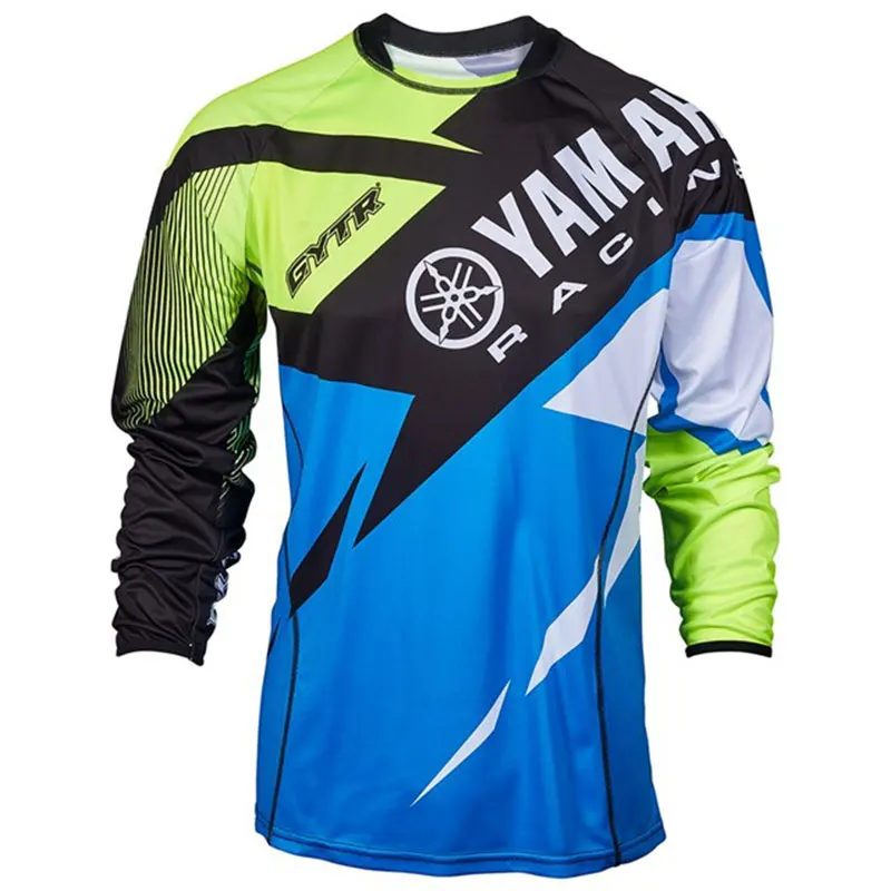

Cycling Jersey Knit Motorcycle Clothes Men Long Sleeve Motocross Jersey Blue Top Mountain MOTO Ciclismo Camisa Cycling Clothing