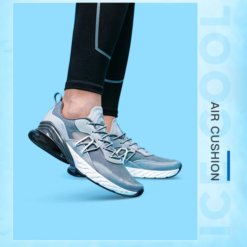 ONEMIX модные для мужчин Air подушки Повседневная обувь дышащий текстильный верх лето кроссовки легкие Открытый спортивные кроссовки