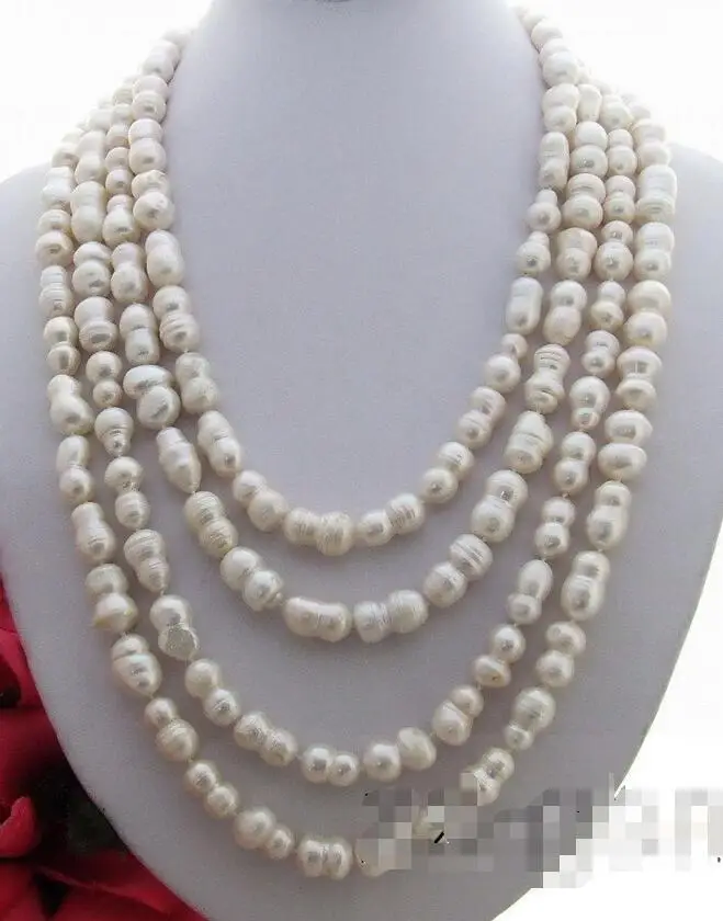 

Free Shipping >>>>> Charming! 100'' 20mm White Pearl Necklace