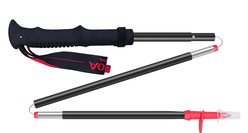 Liga de Alumínio Alpenstock para Exterior Aonijie Seções Dobrável Ultra-leve Bengalas Caminhada Trekking Pólo 2 Pçs 3 9 Cheap Bengalas