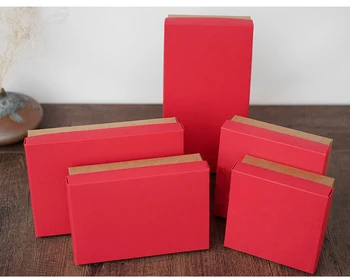 

117x117x50mm Red Kraft paper box/Tea/Cosmetic/gift/Handmade soap/food boxes snack packing box 100pcs/lot free shipping