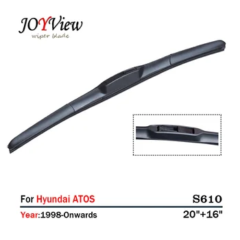 

S610 20"+16" CAR WIPER BLADE FIT FOR Hyundai ATOS (1998 onwards), HIGH QUALITY AUTO WINDSCREEN WINDSHIELD WIPER