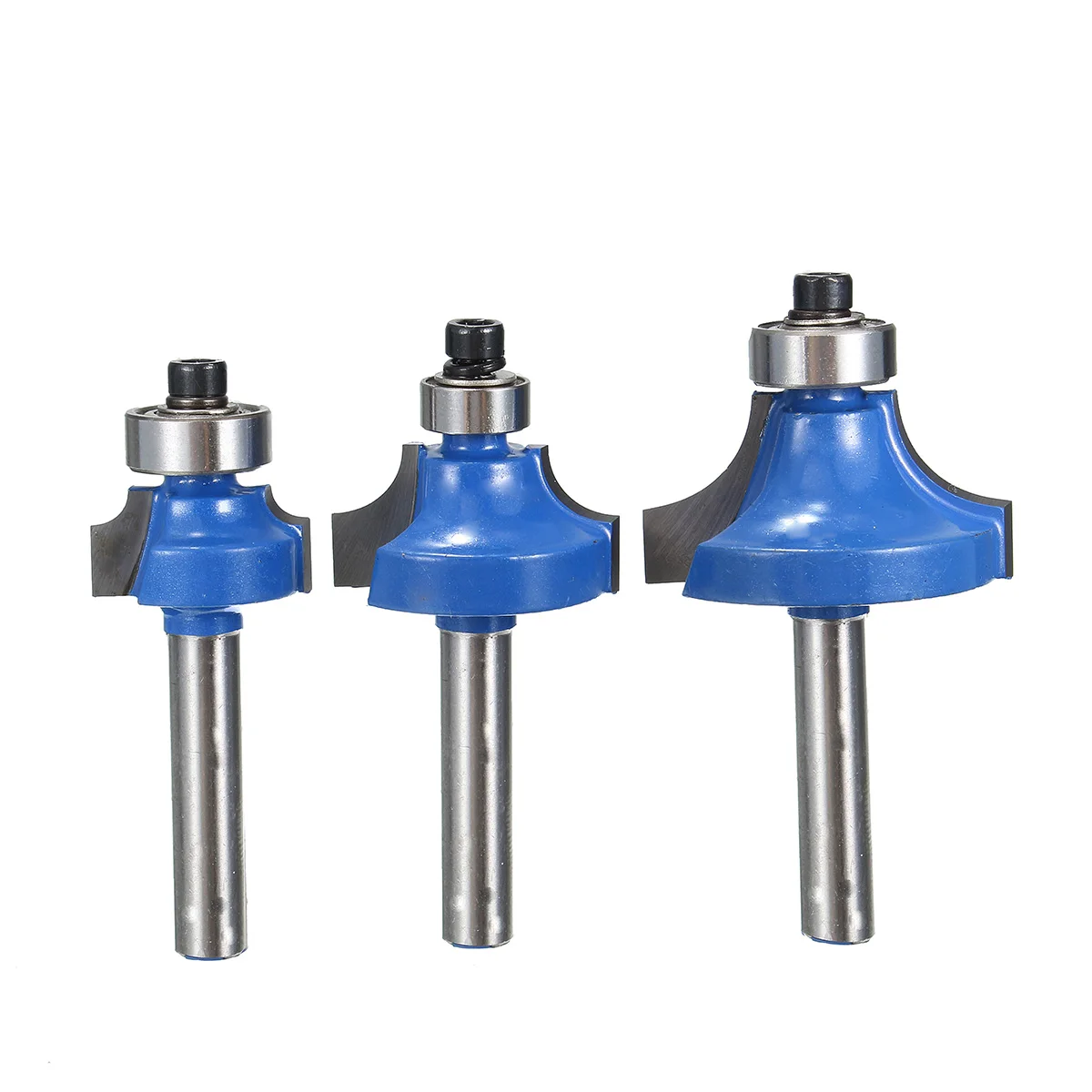 

For Wood Working 3pcs 1/4 Inch Round Shank Router Bits Trimming Cutter Straight End Mill Trimmer Cleaning Flush Trim Corner Bits