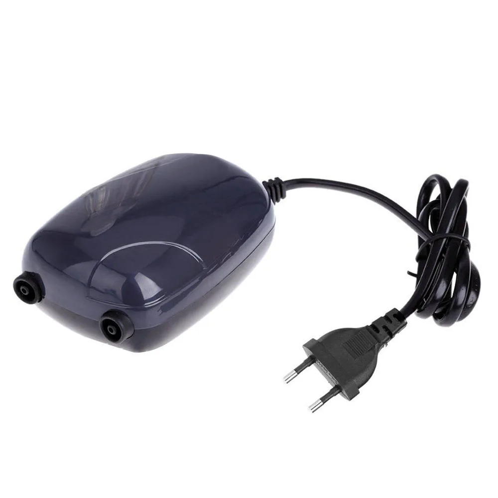 

EU Plug Aquarium Air Pump Fish Tank Mini Silent Compressor Double Outlet Oxygen Pumps Aquariums Aquatic Accessories 220V