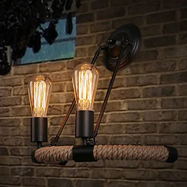 

Retro American Rustic Loft Style Vintage Industrial Wall Lamp, Edison Wall Sconce With 2 Lights