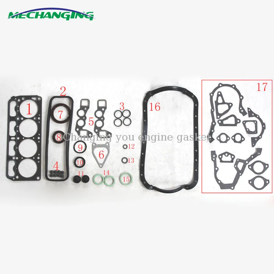 Для TOYOTA COROLLA LITEACE Box STARLET (KP6 _) 1 3 комплект прокладок двигателя 4K 4KC детали полный 04111