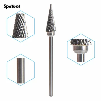 

SpeTool Tungsten Carbide Nail Bit Sharp Corn Accessory for Electric Manicure Nail File Nail Rotary Bur Pro Nail Art Salon Tool