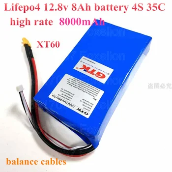 

Lifepo4 12v 8Ah battery 4s 12.8v 8000mah 35C high rate 25c 30c lipo 10ah For aircraft RC remote control drone boat spot welder