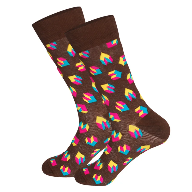 Мужские забавные носки, 26 цветов, Космический человек, хот-дог, арбуз, Покемон, новинка, носки из чесаного хлопка, повседневные носки - Цвет: 1817-5