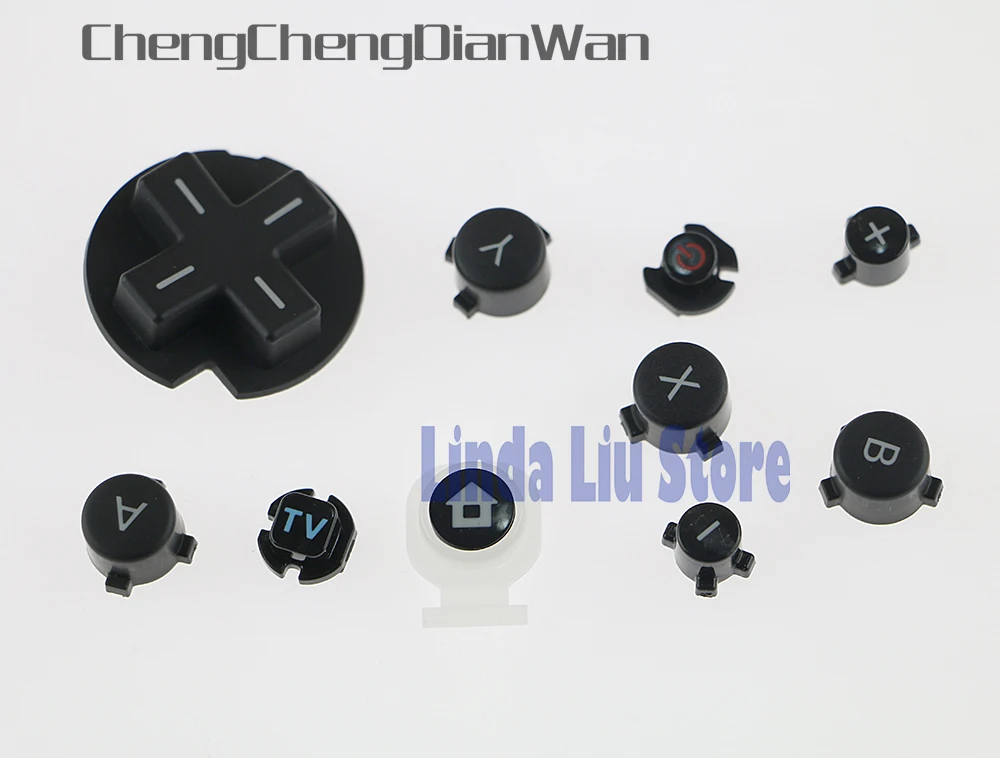 Полная кнопка chengdianwan 5 комплектов пластиковая питания домашняя ABXY D Pad замена для