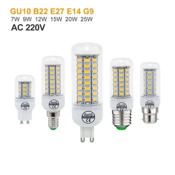 

E27 Led Corn Bulbs E14 GU10 B22 Light Lamps 24 36 48 56 69 72 LEDs G9 Chandelier Candle Lighting 220V Energy Saving Top Quality