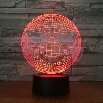 

Creative led 3d night light 7 color acrylic bedroom decoration atmosphere lamp 1650