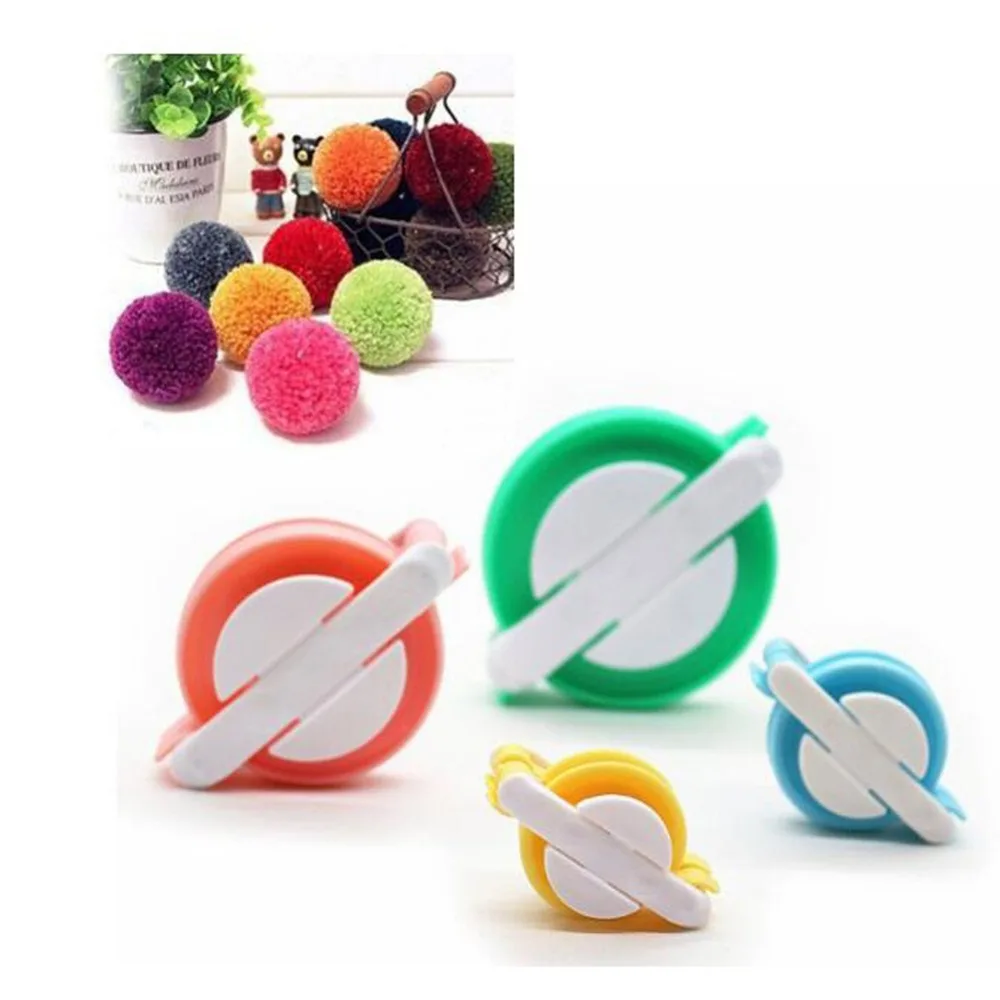 4 Sizes Wool ball Maker Knitted DIY Tools Yarn Pompon Wool Plush Ball