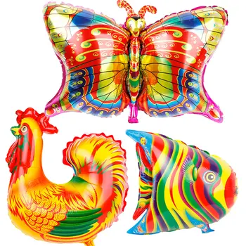 

10pcs Africa animals Foil Balloons farm animal party supplies butterfly globos teaching tool birthday party decorations kids toy