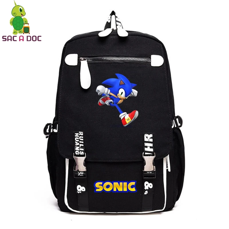 

SAC A DOC Anti Theft Backpack Mochilas Masculina Mochila Mujer Travel Outdoor Canvas Bagpack Cartoon Sonic Teenagers Bagpack