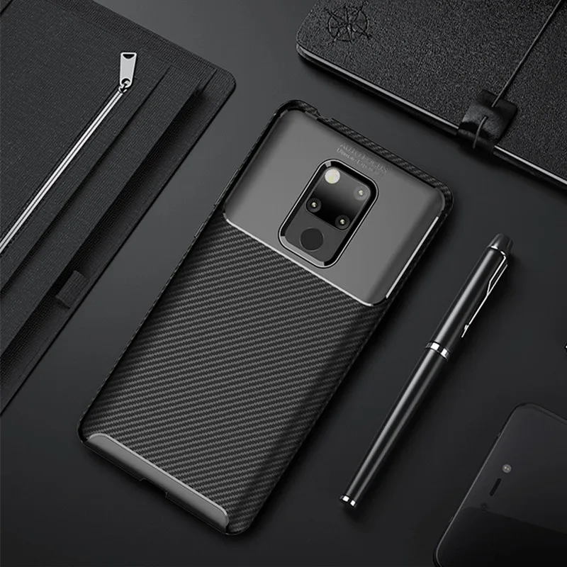 Чехол из углеродного волокна для Huawei Mate 20 X чехол высокого качества с алмазной