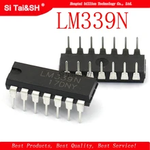 10pcs/lot New LM339 LM339N DIP-14 Low-Power Low-Offset Voltage Quad Comparators IC