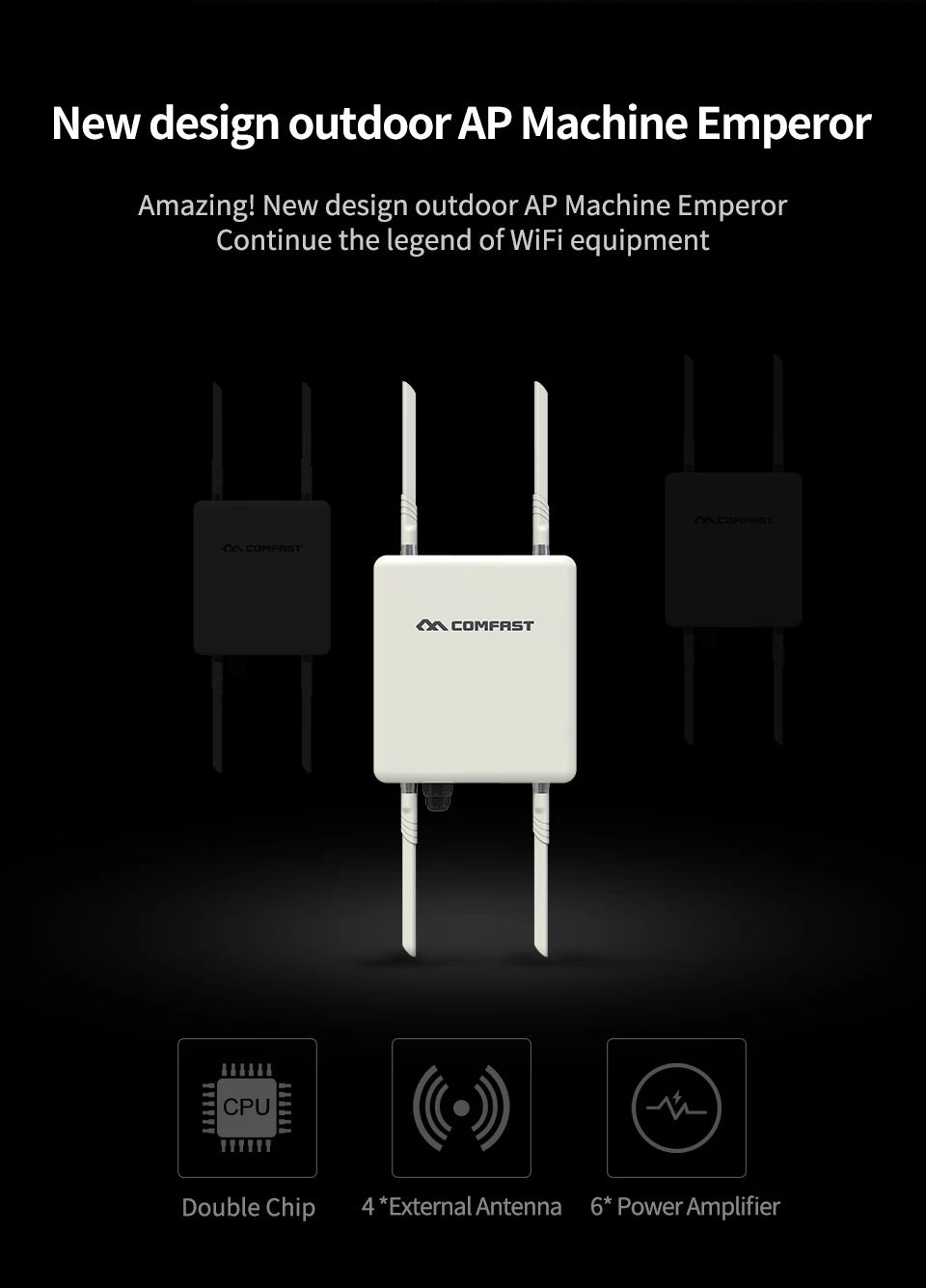 Comfast Высокая мощность 1200 Мбит/с двухдиапазонный 2,4& 5,8 ГГц Wi-Fi сигнал точка доступа усилитель ретранслятор большой радиус действия беспроводная точка доступа WA800V2
