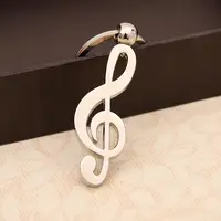 10PCS Fashion Musical Note Keychains Sleutelhanger Creative Metal Key Holder Car Keyfobs Porte Clef Charm Jewelry Gift J001 2