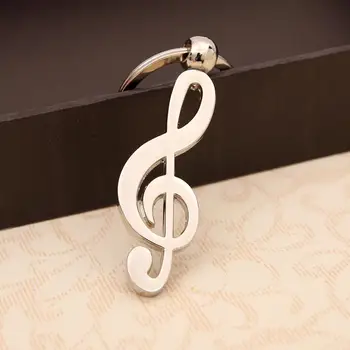 10PCS Fashion Musical Note Keychains Sleutelhanger Creative Metal Key Holder Car Keyfobs Porte Clef Charm Jewelry Gift J001 2