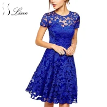 SSLine Women Lace font b Dress b font 2018 Fashion Women font b Elegant b font