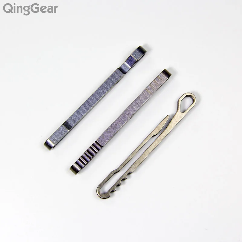 8 шт. QingGear HangClip титановый держатель для ключей карманные зажимы петля светильник простой крепкий твердый ключ инструмент EDC дорожные наборы