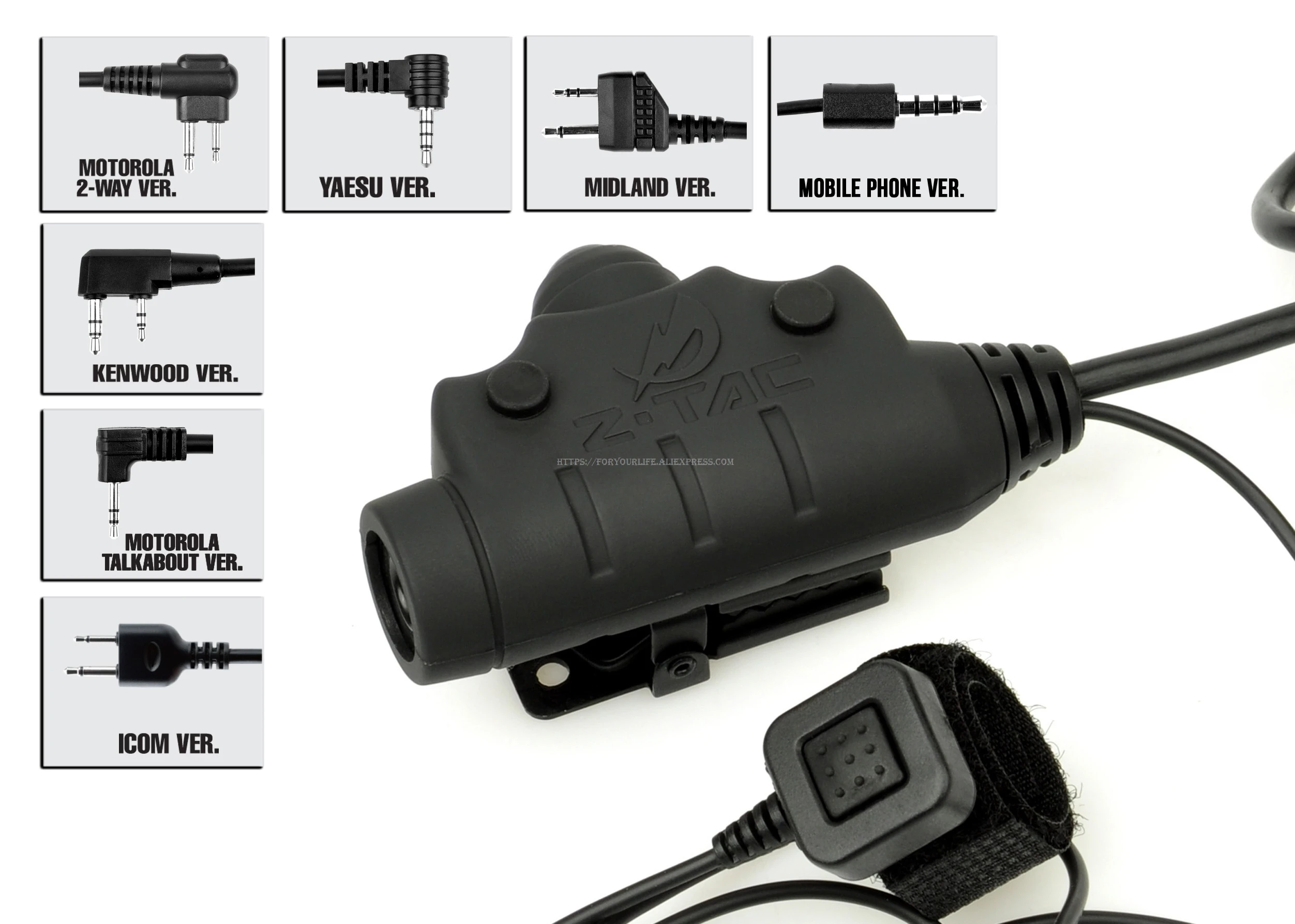 Militares de Caça Fone de Ouvido Tático Walkie-talkie Lançamento Botão Interruptor Regulamentos Acessório U94 Ptt