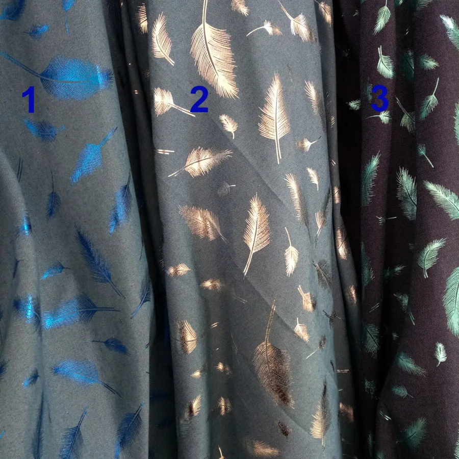 Джинсовая хлопковая ткань с перьями, бронзовая рубашка с заплатками, тонкая джинсовая ткань для джинсов, сумка для обуви, подушка и платье