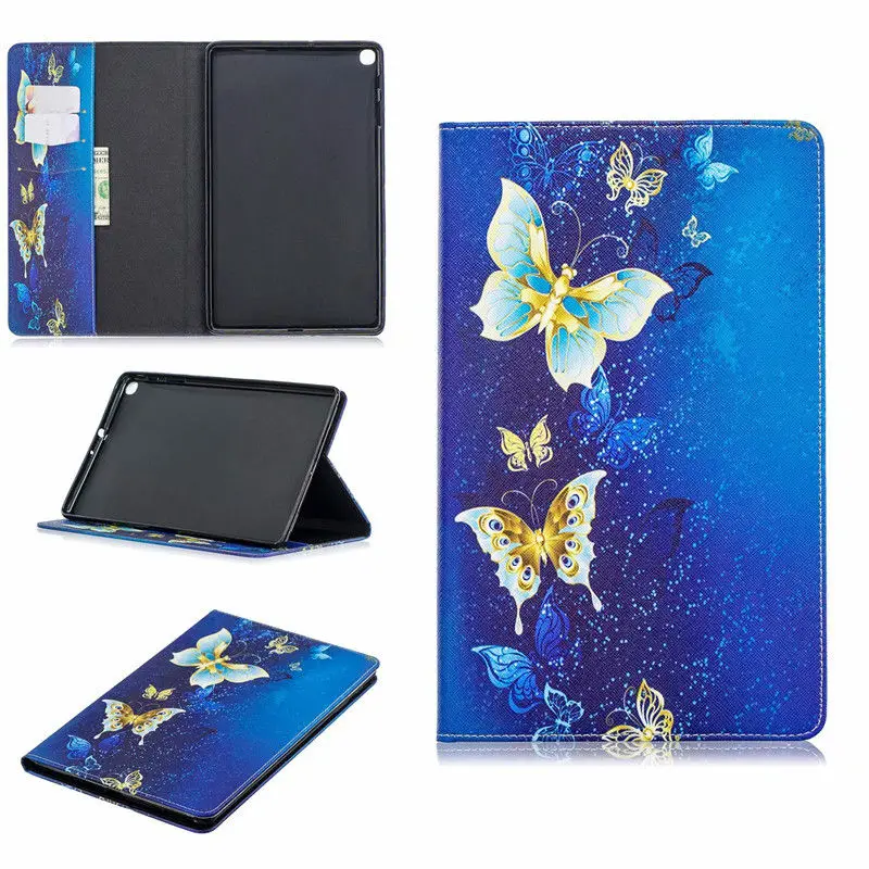 Folio Funda для Samsung Galaxy Tab SM-T510 SM-T515 T510 T515 Funda smart Tab A 10," чехол для планшета Funda - Цвет: 14