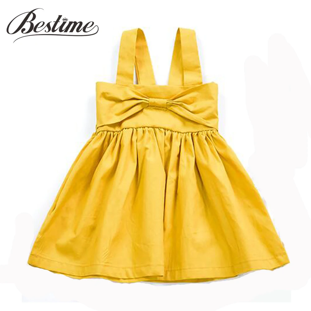 

Baby Girl Dress Toddler Sleeveless Bow Dress Ginger Cotton Baby Dress Fashion Kids Girl Clothes